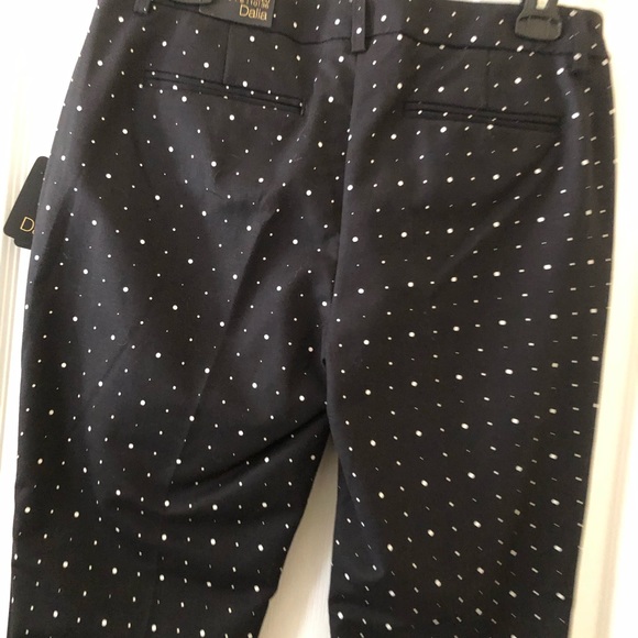 Dalia Modern Fit Black Polka Dot Fitted Pant Size 6 - Picture 5 of 7